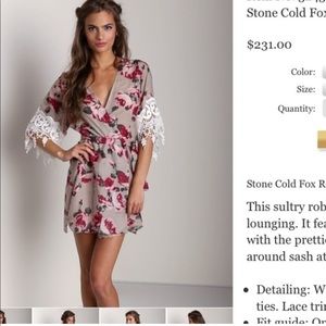 STONE COLD FOX Ivory Rose Robe Floral Blogger Fave Wedding Bridal Lace Dainty
